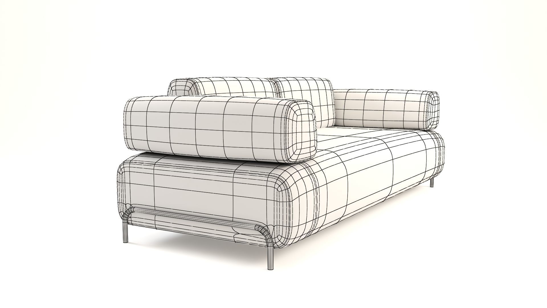 Compo sofa Low-poly 3D model_15