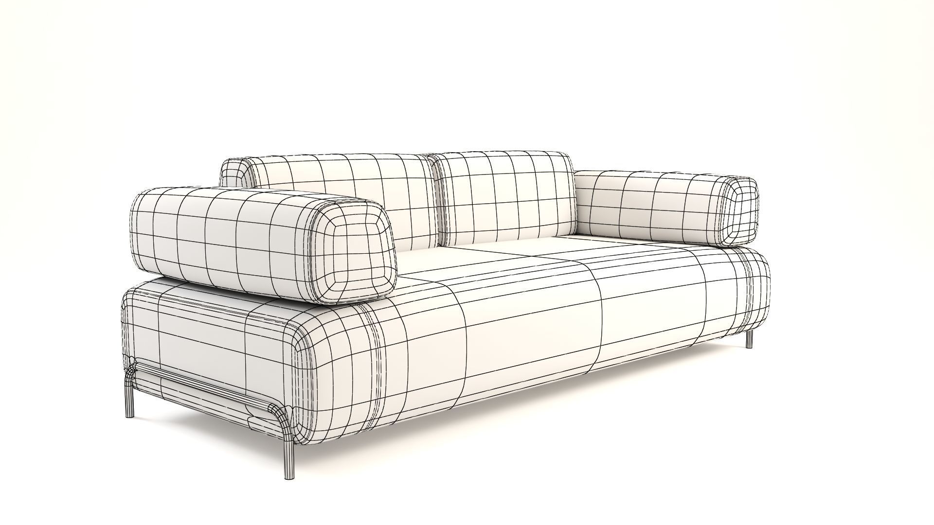 Compo sofa Low-poly 3D model_14