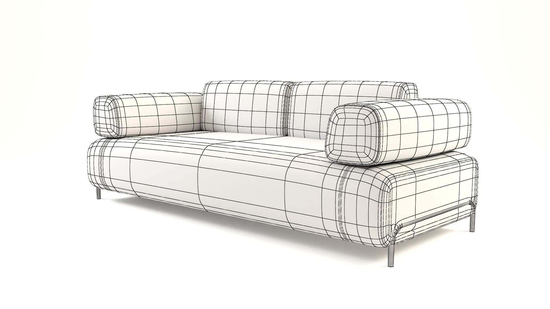 Compo sofa Low-poly 3D model_17