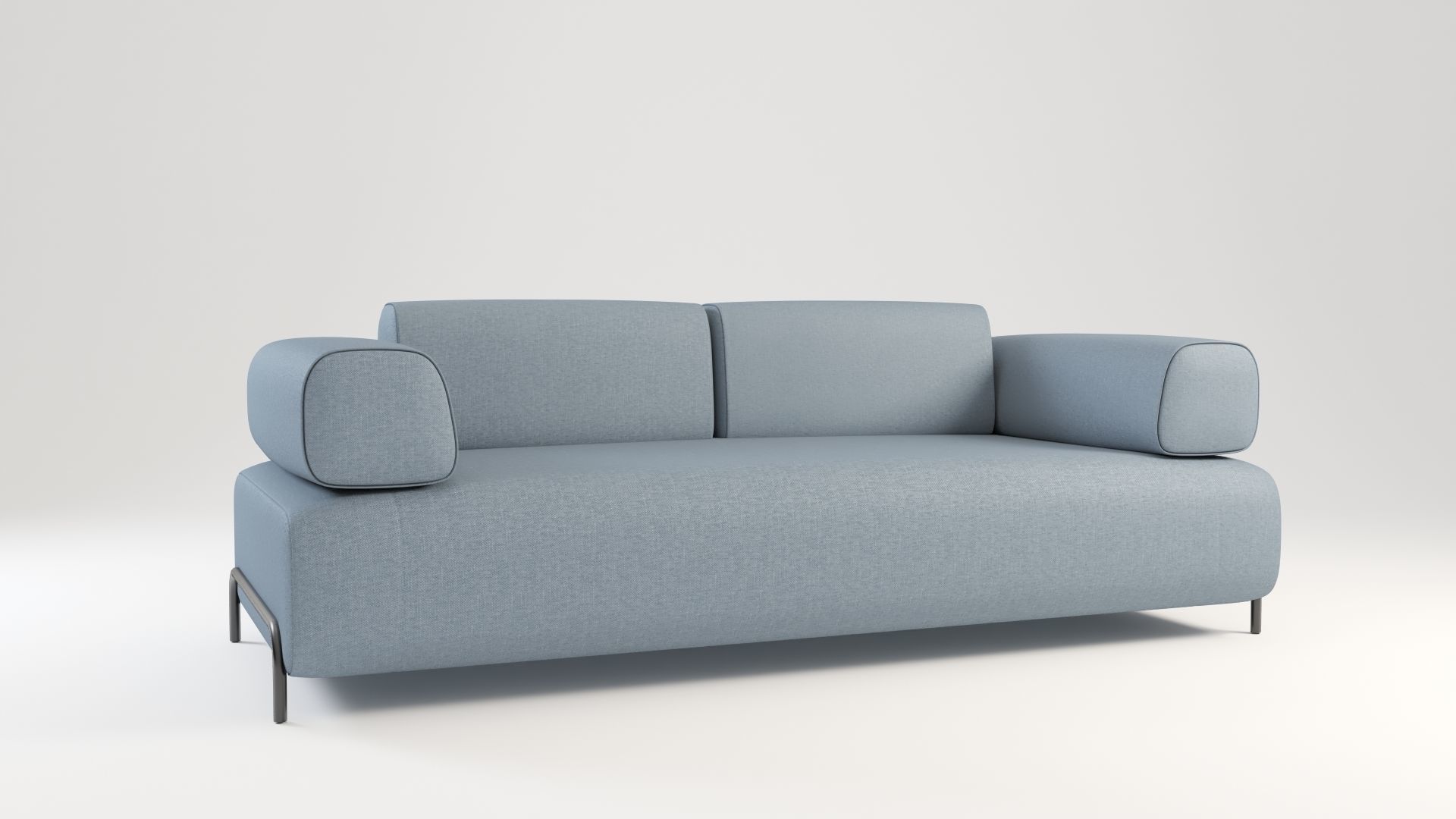 Compo sofa Low-poly 3D model_2