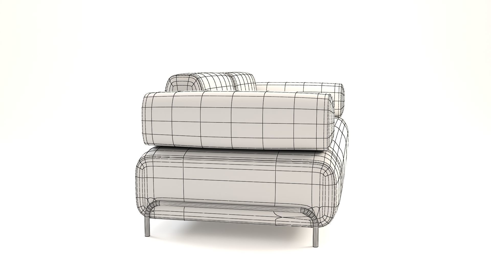 Compo sofa Low-poly 3D model_16