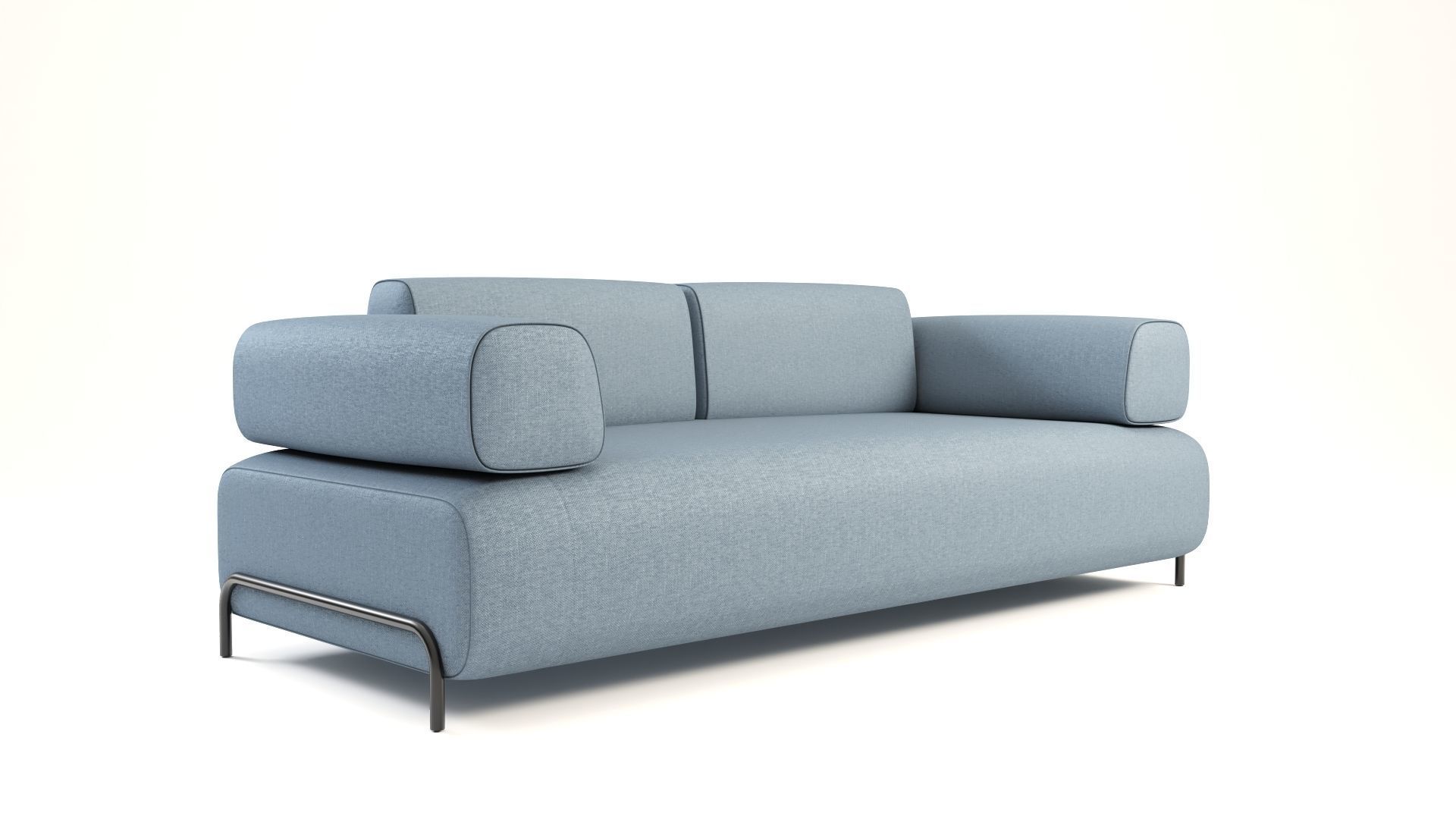 Compo sofa Low-poly 3D model_3