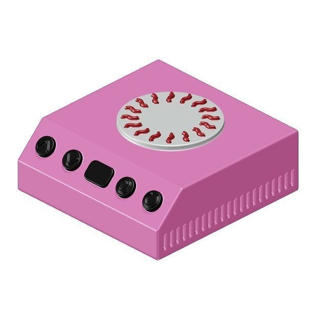 Toddler Induction Cooktop Toy 3D model_1