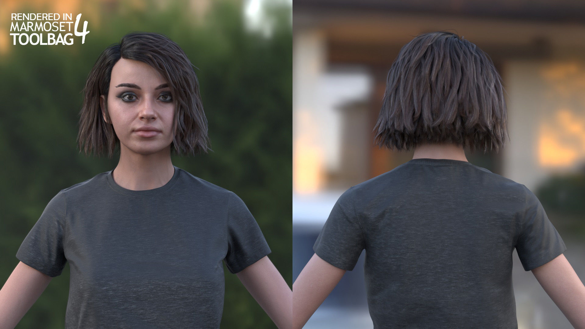 Woman - Sport Outfit 3 - Modular - Rigged Low-poly 3D model_10