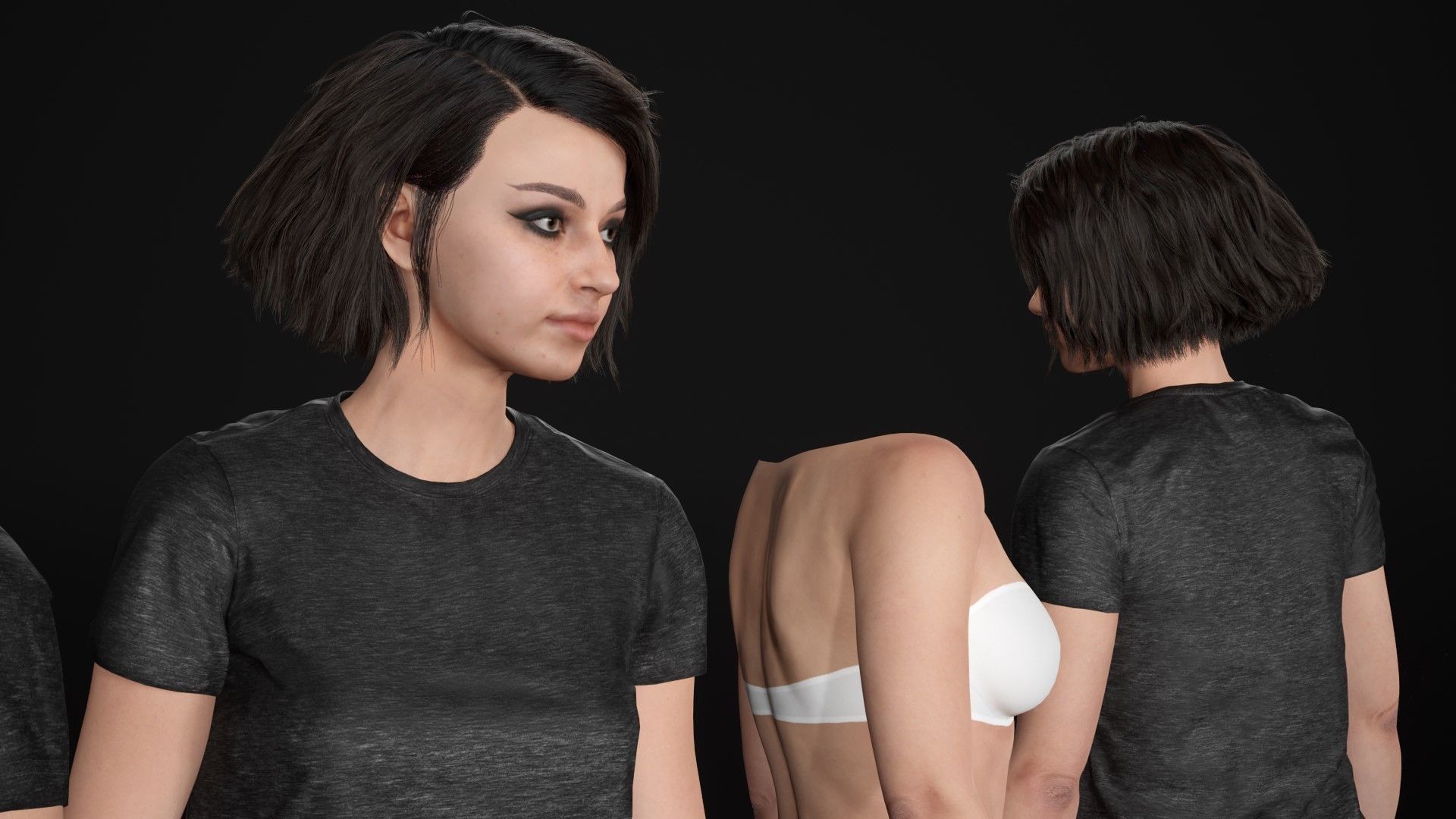 Woman - Sport Outfit 3 - Modular - Rigged Low-poly 3D model_26