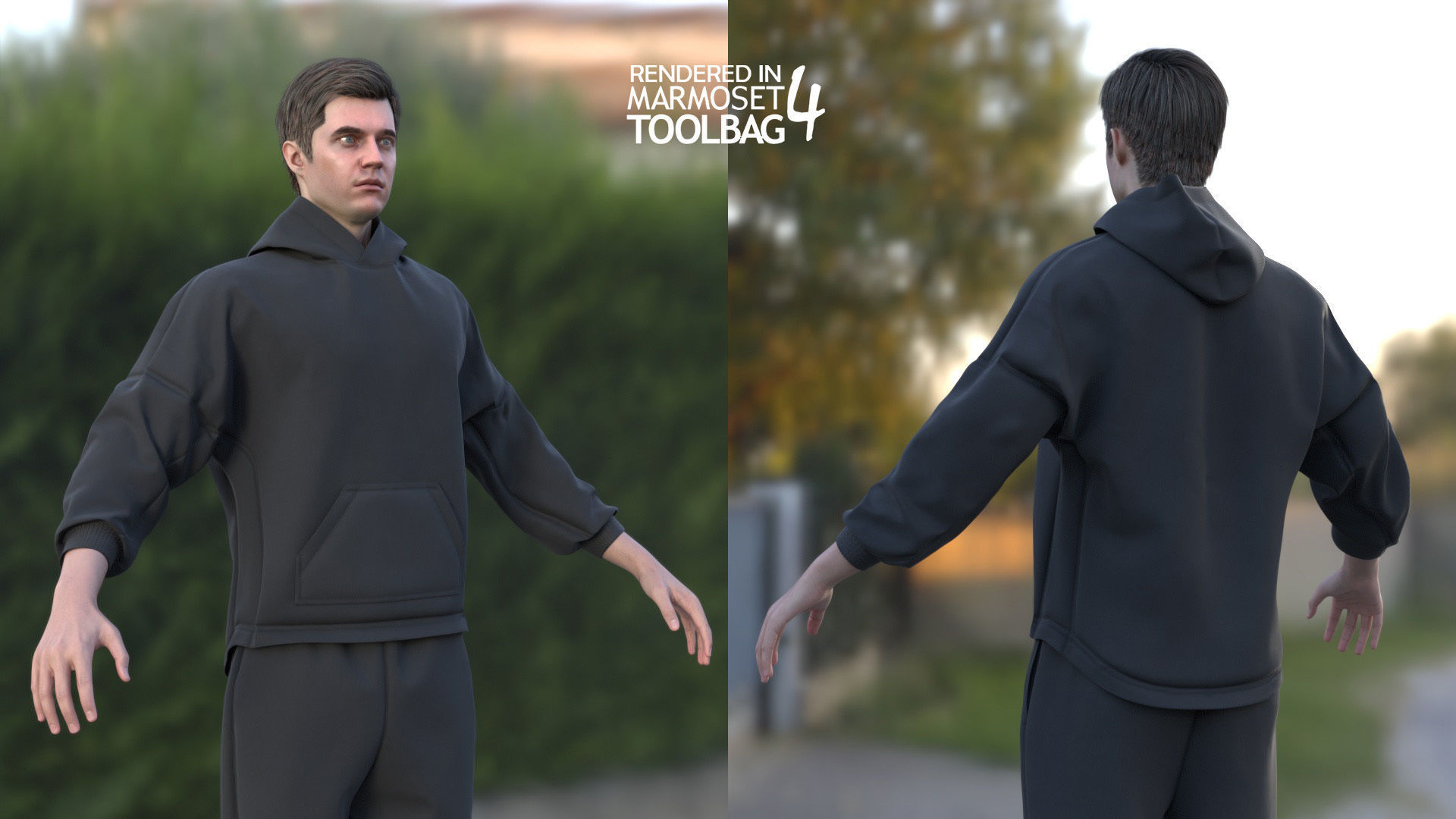 Man - Sport Outfit 3 - Modular - Rigged Low-poly 3D model_4