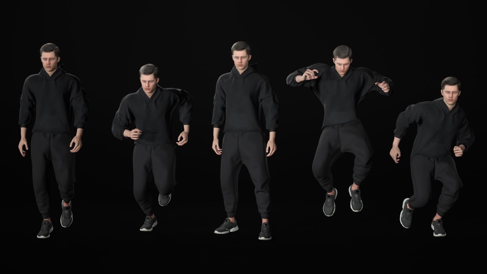 Man - Sport Outfit 3 - Modular - Rigged Low-poly 3D model_18
