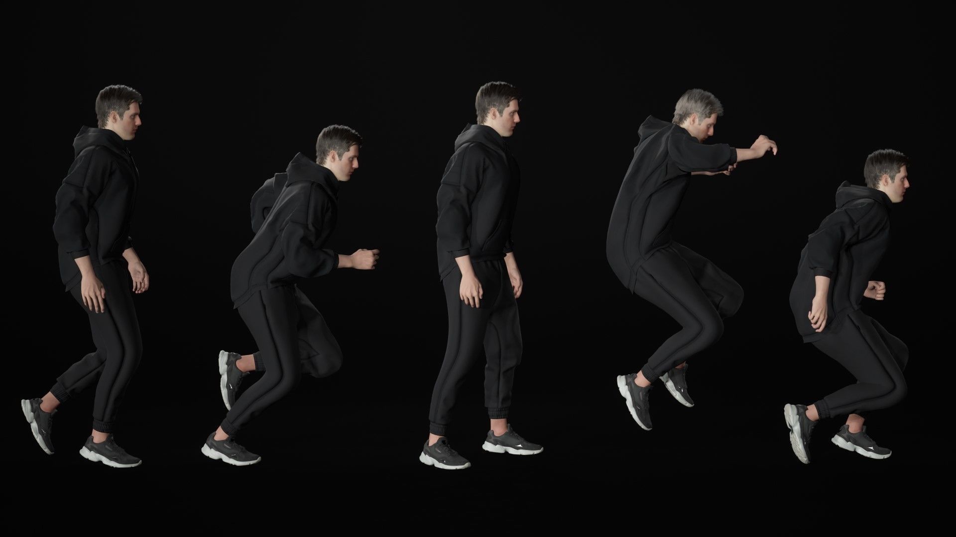 Man - Sport Outfit 3 - Modular - Rigged Low-poly 3D model_19