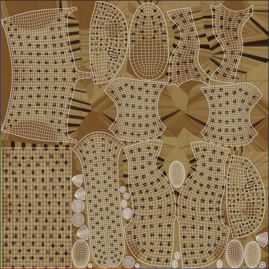 Benin Carved Leopards Low-poly 3D model_7