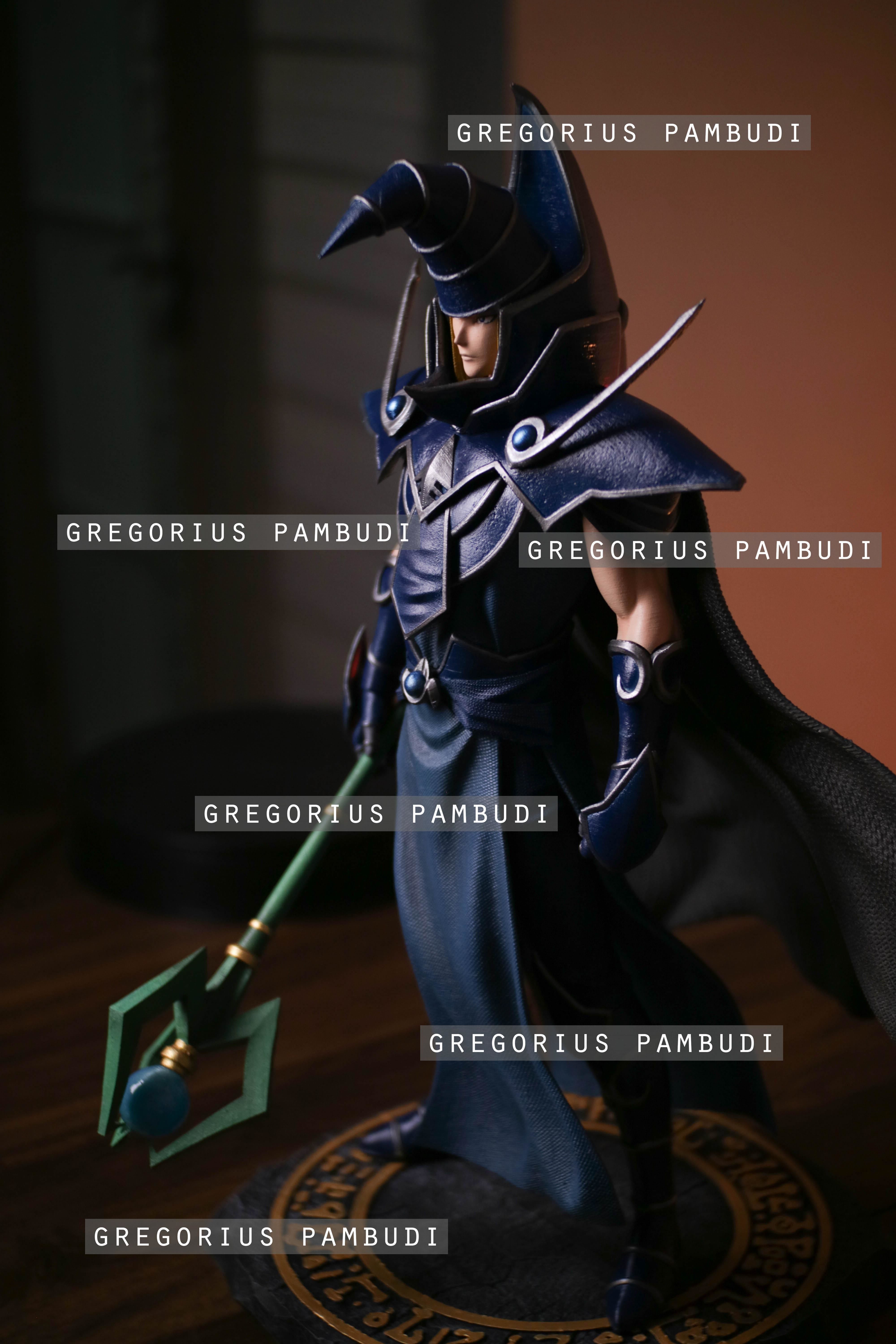 Yu-Gi-Oh Sorcerer of Dark Magic Fan Art Statue 3d Printable 3D print model_7