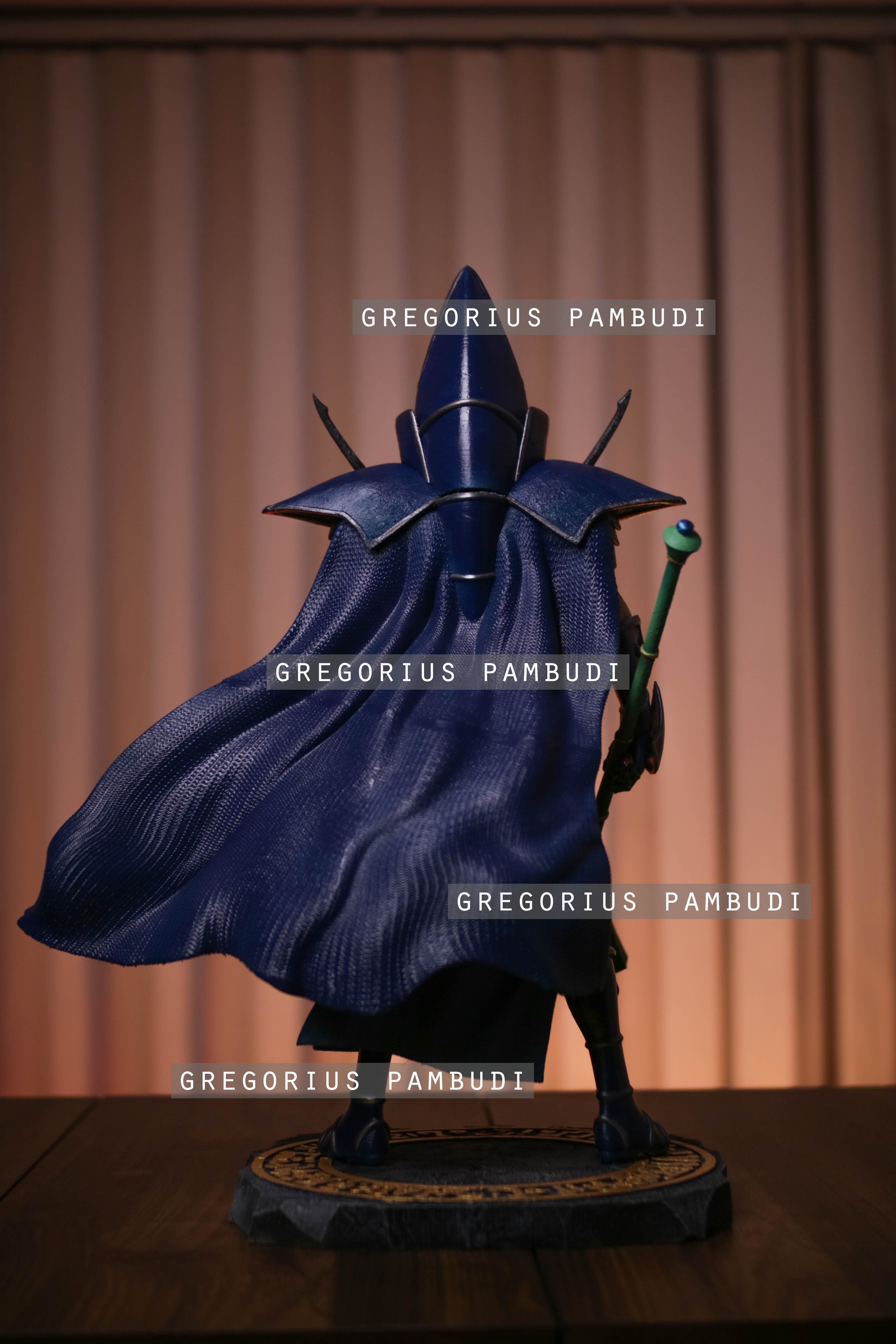 Yu-Gi-Oh Sorcerer of Dark Magic Fan Art Statue 3d Printable 3D print model_5