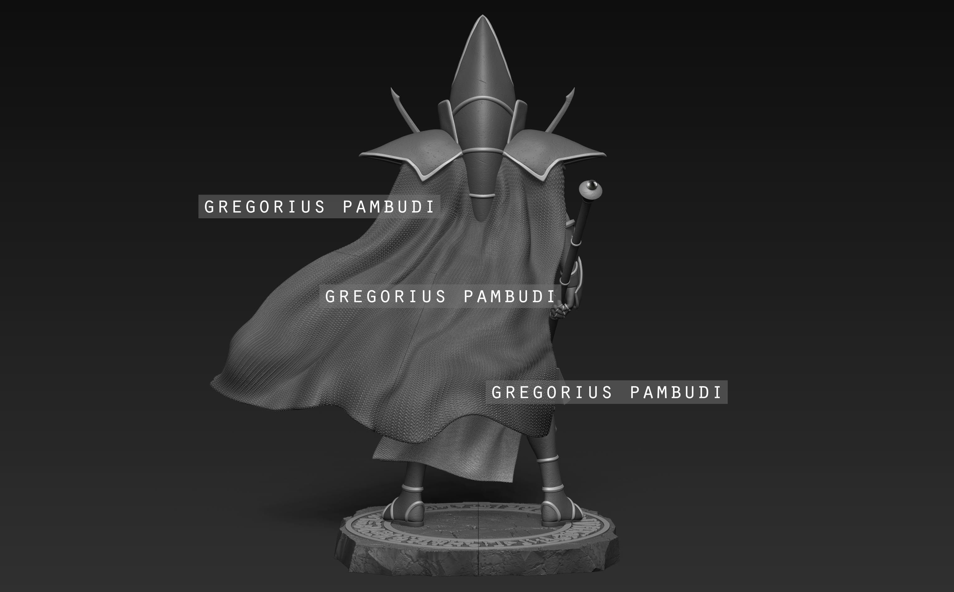 Yu-Gi-Oh Sorcerer of Dark Magic Fan Art Statue 3d Printable 3D print model_16
