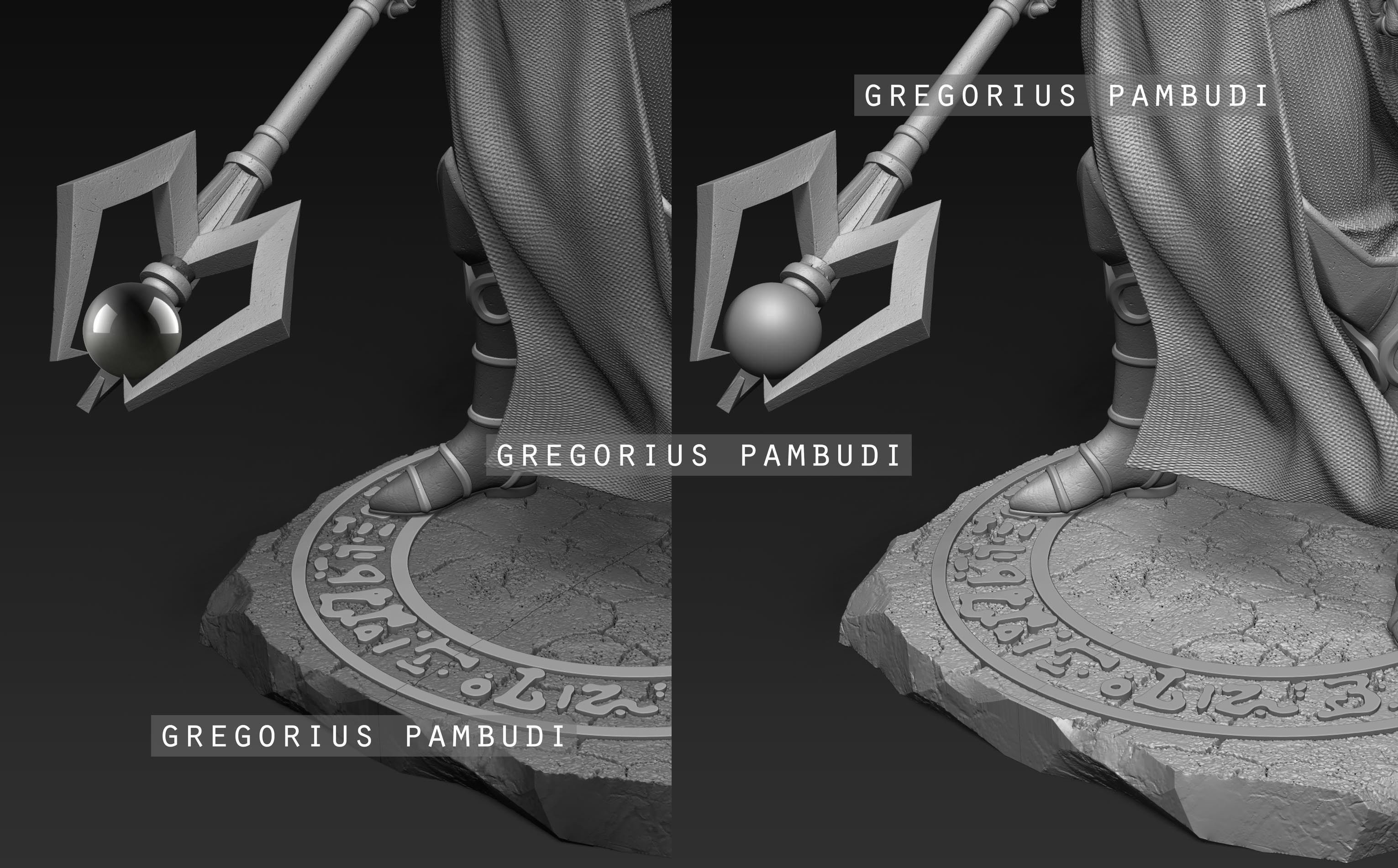 Yu-Gi-Oh Sorcerer of Dark Magic Fan Art Statue 3d Printable 3D print model_19