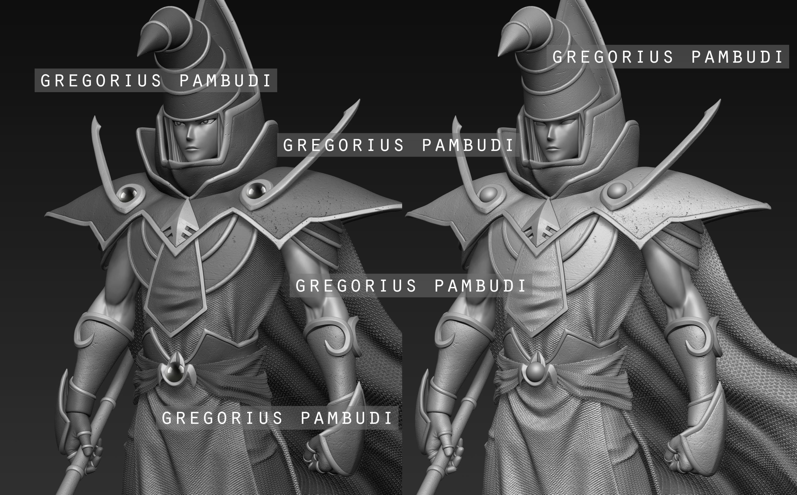 Yu-Gi-Oh Sorcerer of Dark Magic Fan Art Statue 3d Printable 3D print model_18