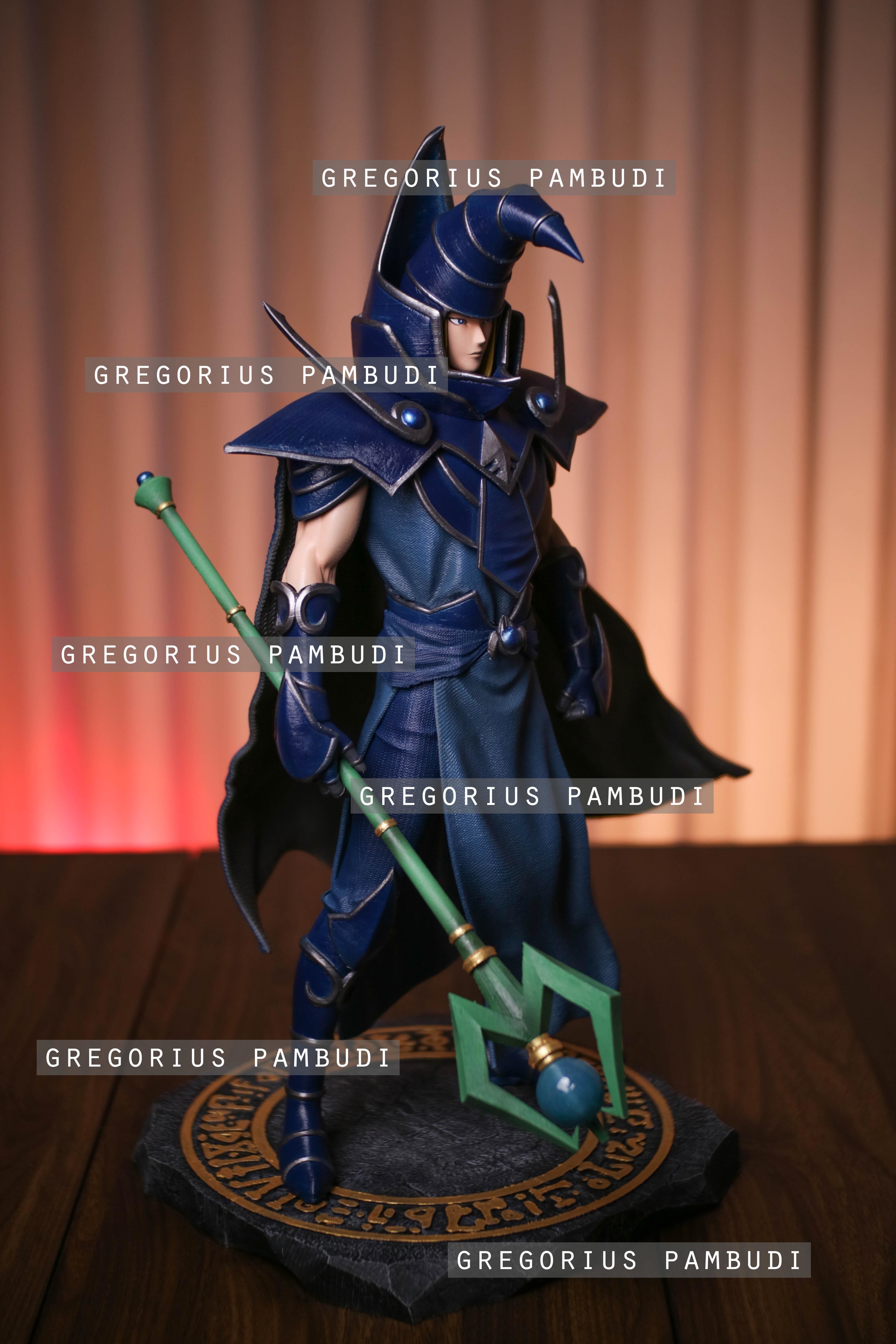 Yu-Gi-Oh Sorcerer of Dark Magic Fan Art Statue 3d Printable 3D print model_4