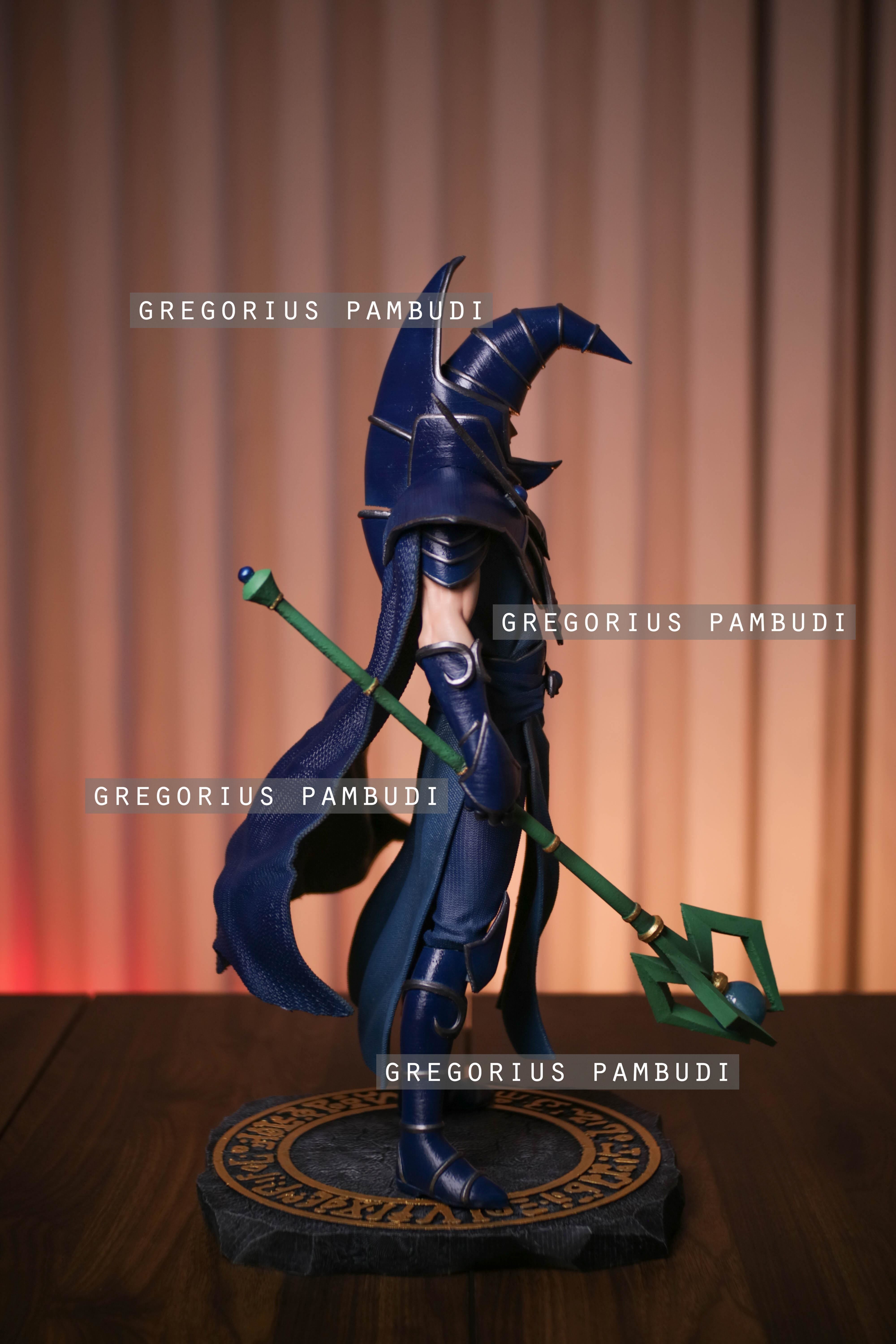 Yu-Gi-Oh Sorcerer of Dark Magic Fan Art Statue 3d Printable 3D print model_6