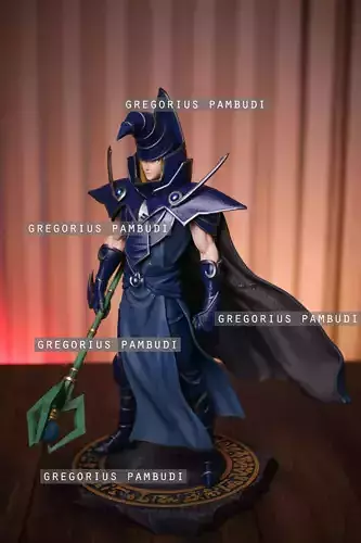 Yu-Gi-Oh Sorcerer of Dark Magic Fan Art Statue 3d Printable 3D print model