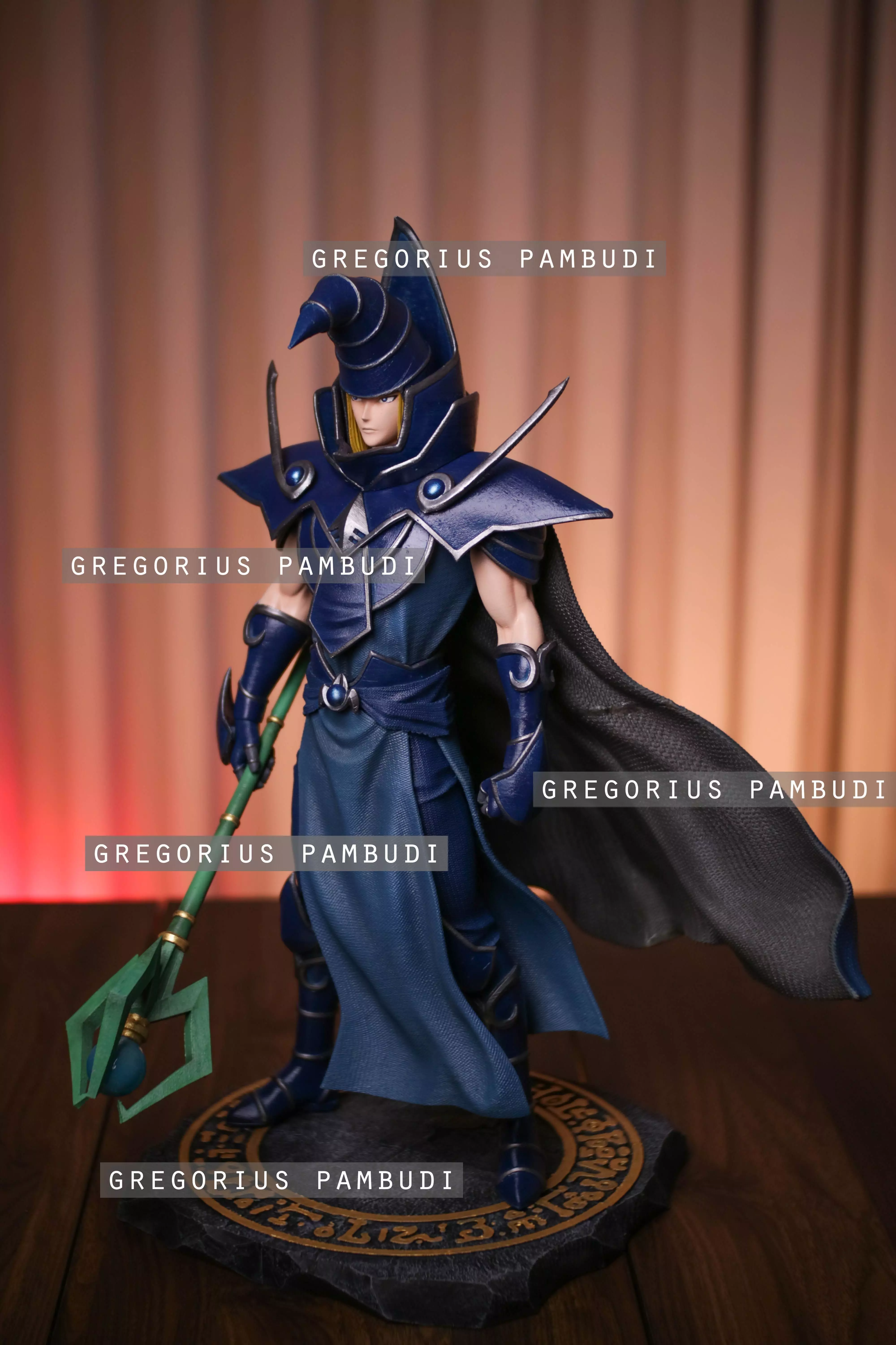 Yu-Gi-Oh Sorcerer of Dark Magic Fan Art Statue 3d Printable 3D print model_0