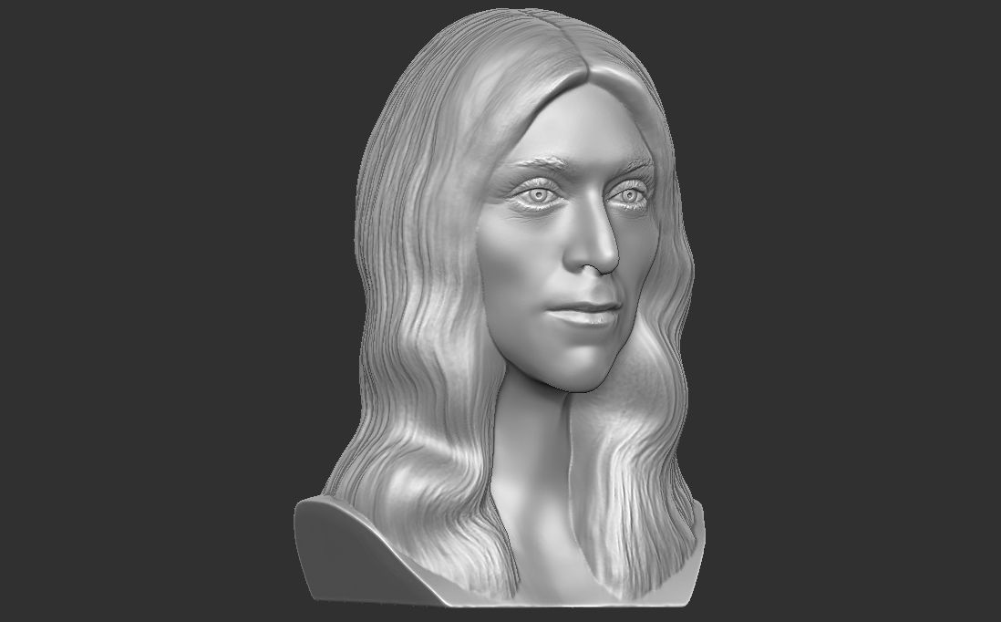 Celine Dion bust for 3D printing 3D print model_16