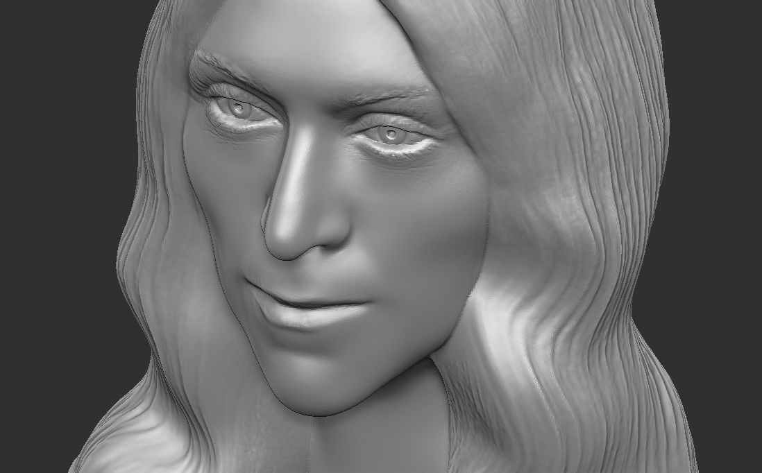 Celine Dion bust for 3D printing 3D print model_21