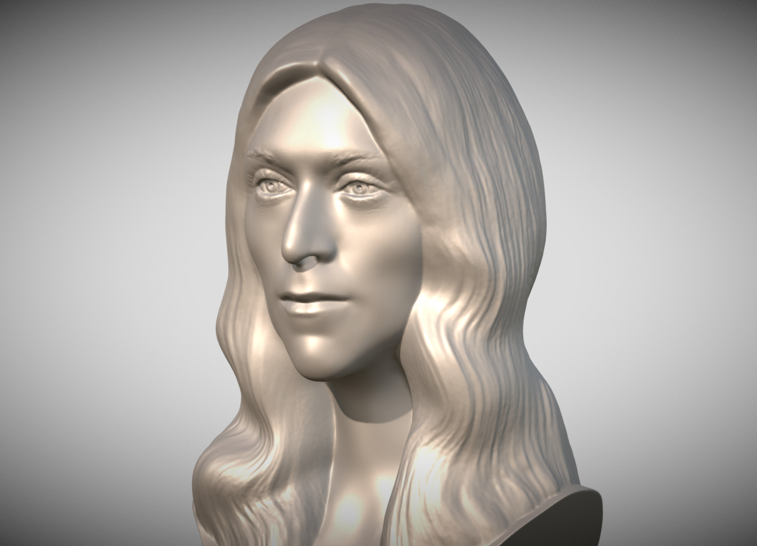 Celine Dion bust for 3D printing 3D print model_1