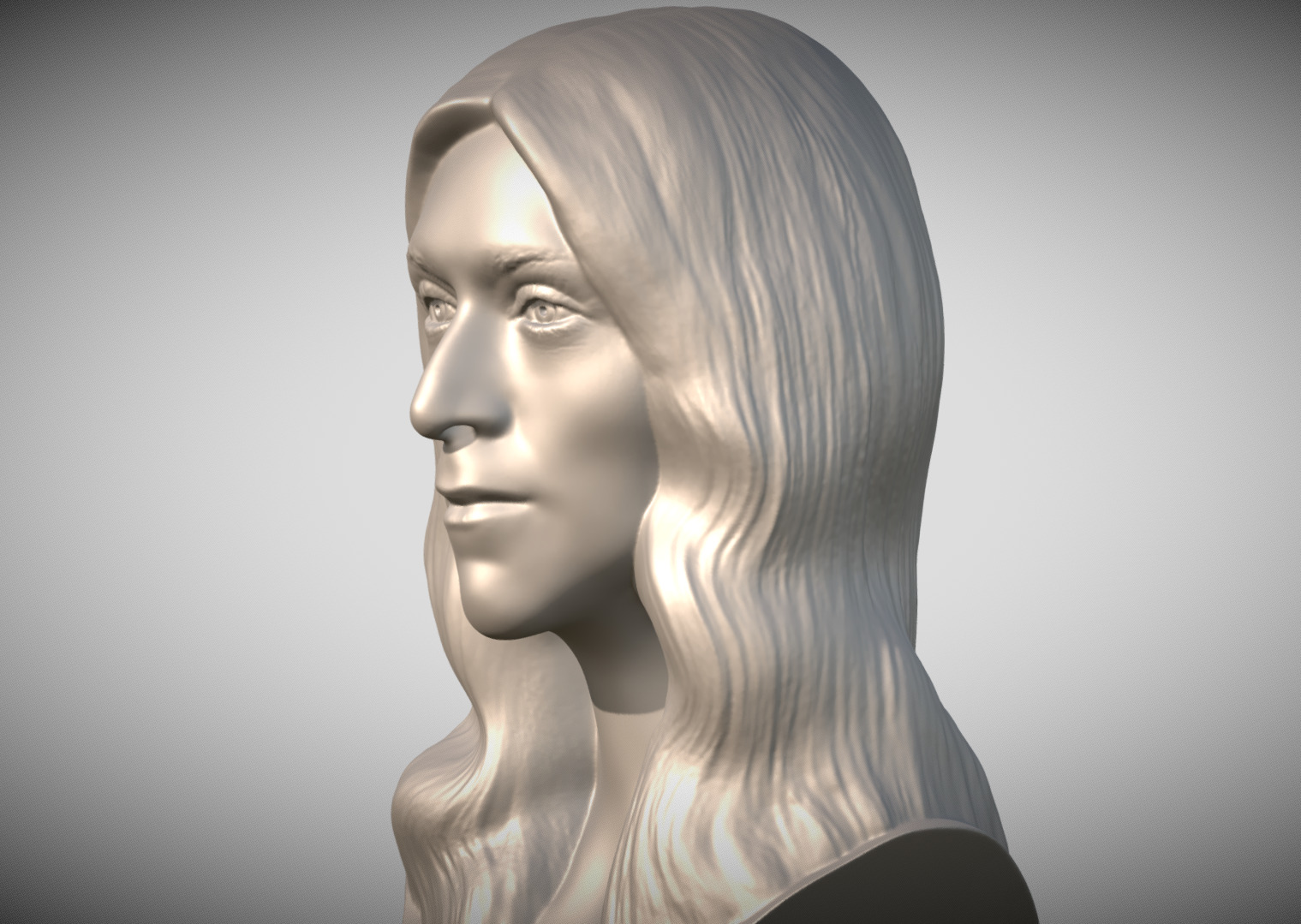 Celine Dion bust for 3D printing 3D print model_3
