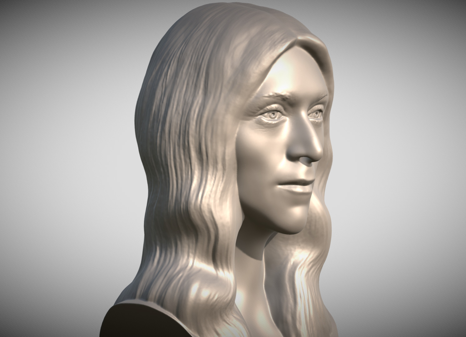 Celine Dion bust for 3D printing 3D print model_2