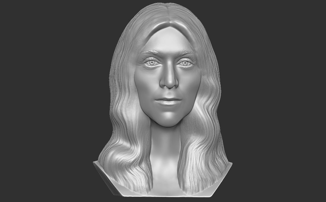 Celine Dion bust for 3D printing 3D print model_17