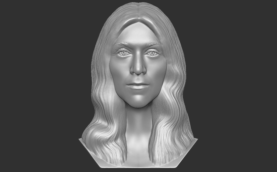 Celine Dion bust for 3D printing 3D print model_5
