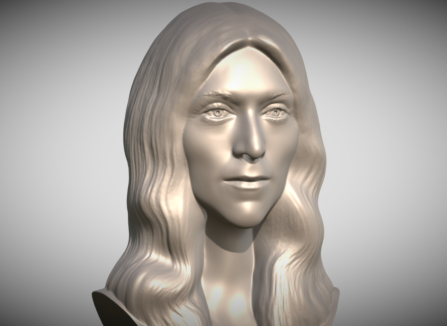 Celine Dion bust for 3D printing 3D print model_4