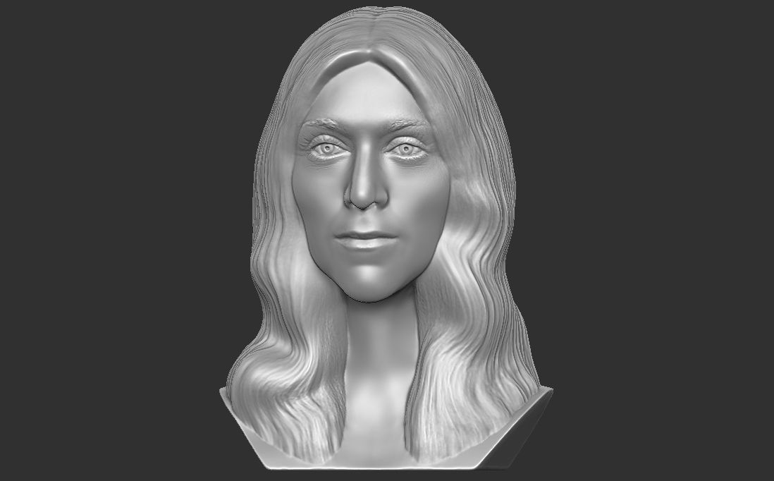 Celine Dion bust for 3D printing 3D print model_6