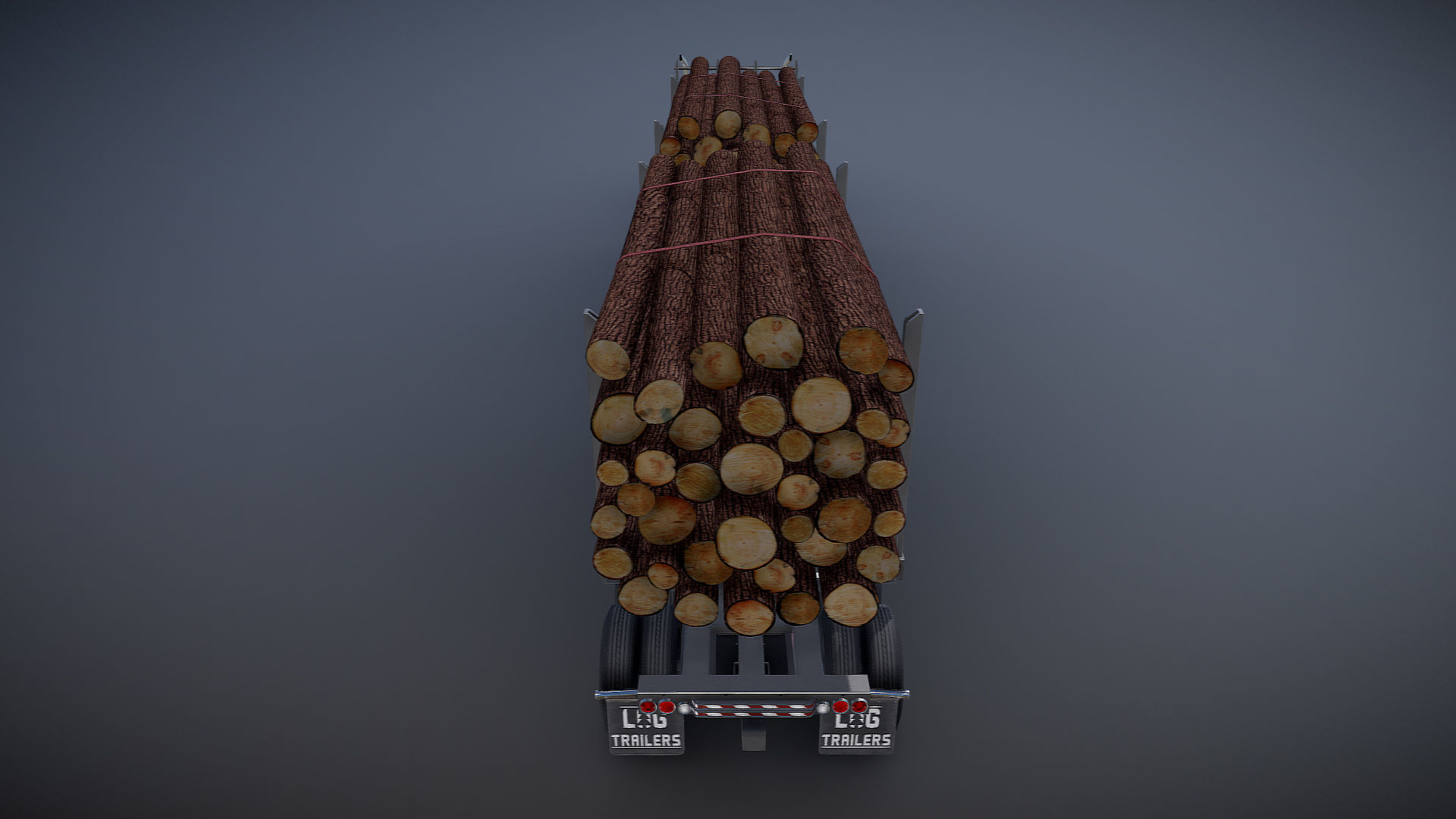 Kenworth W900L logger  Low-poly 3D model_28