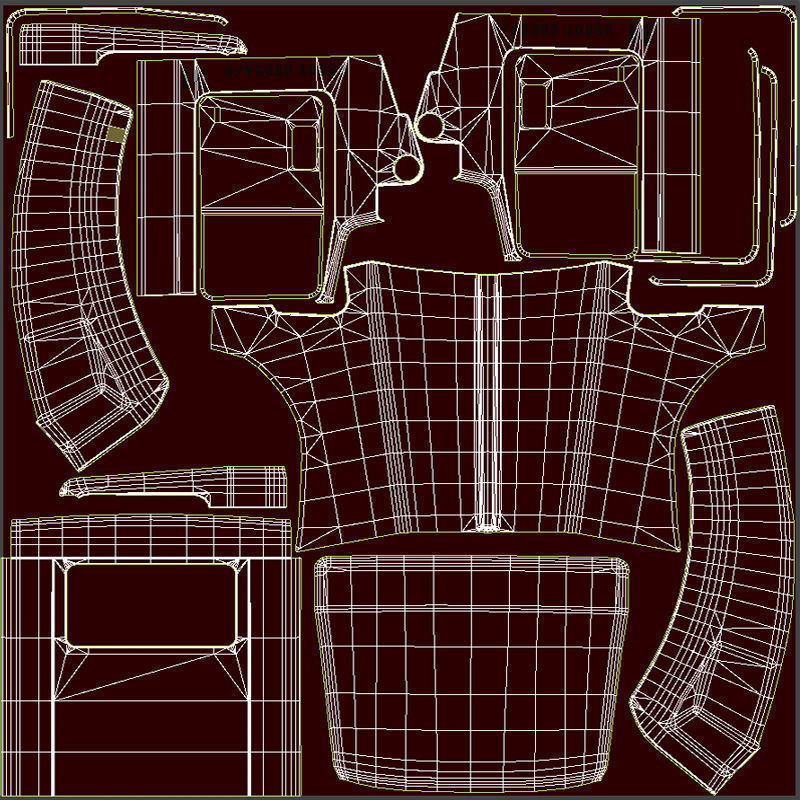 Kenworth W900L logger  Low-poly 3D model_46