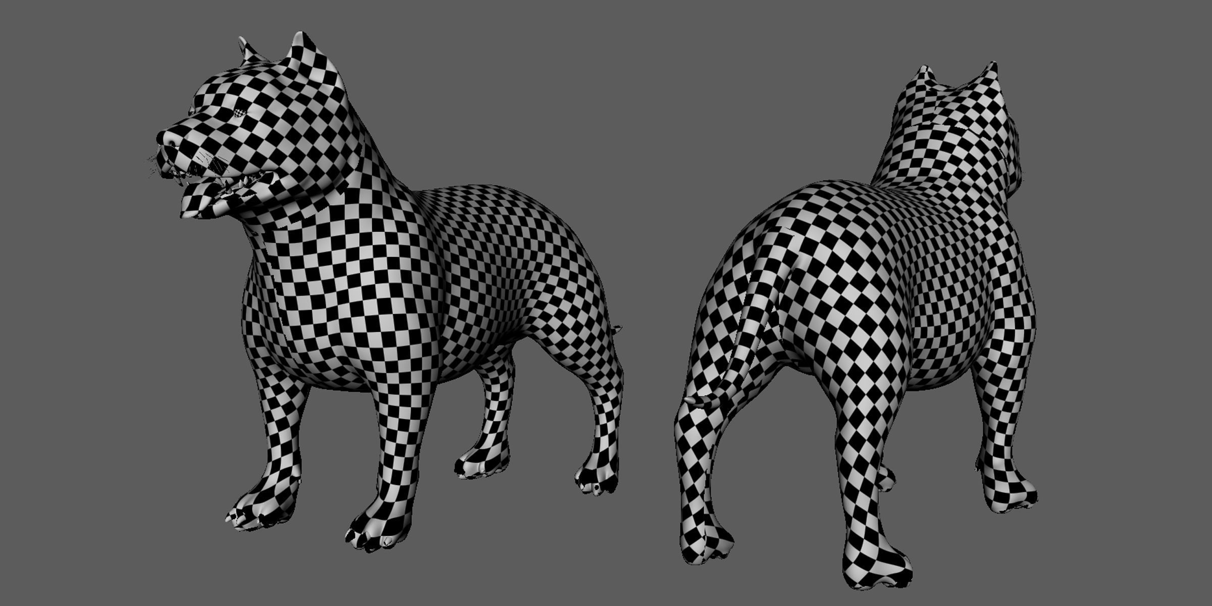 PitBull BaseMesh Low-poly 3D model_5