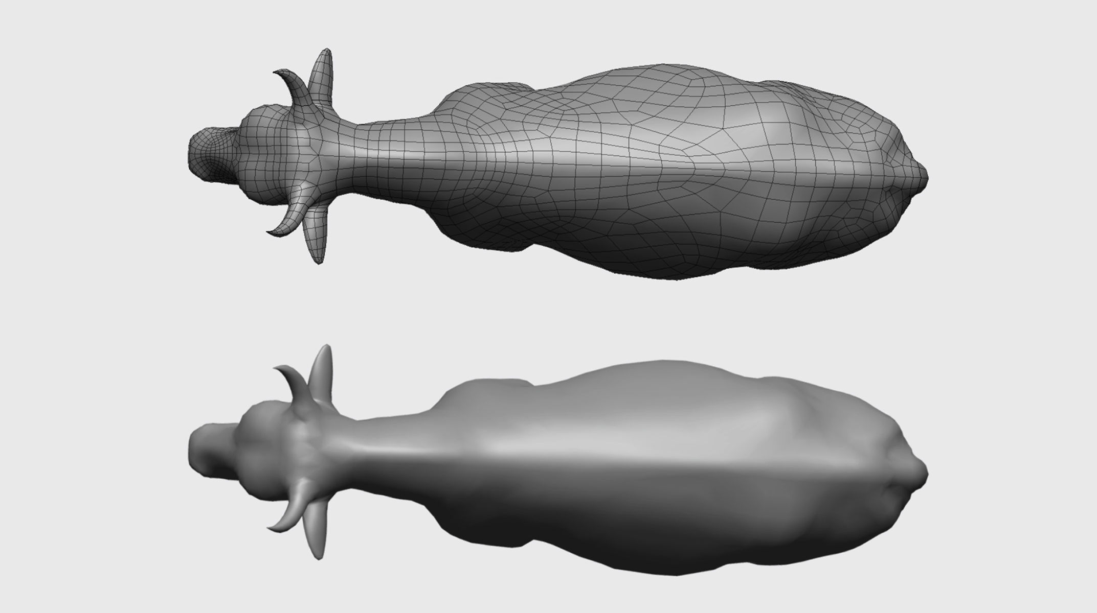 Cow BaseMesh Low-poly 3D model_4
