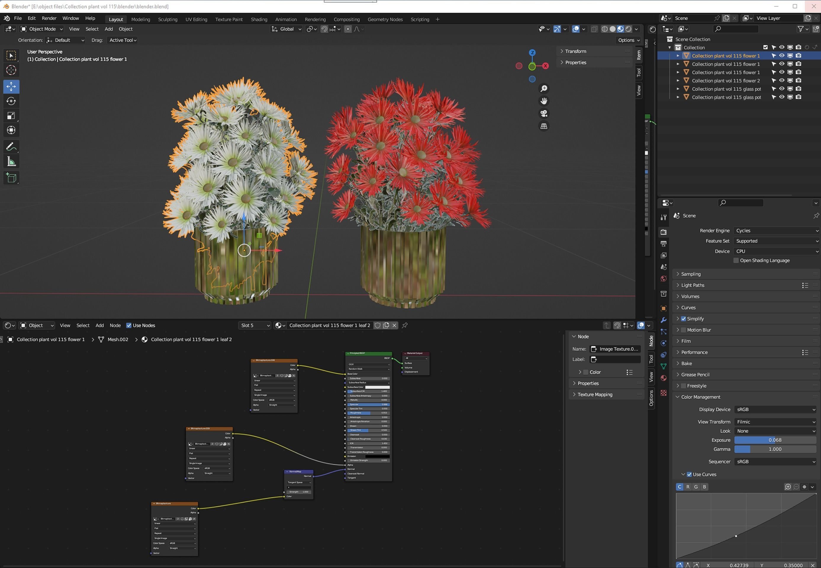 Collection plant vol 115 - blender model  3D model_5