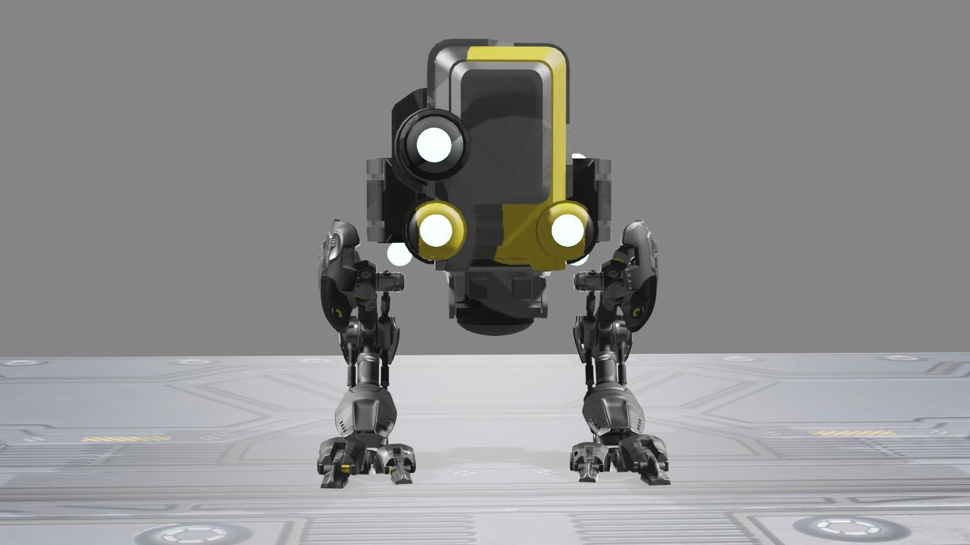 Innovatron Your Futuristic Companion Robot 3D model_3