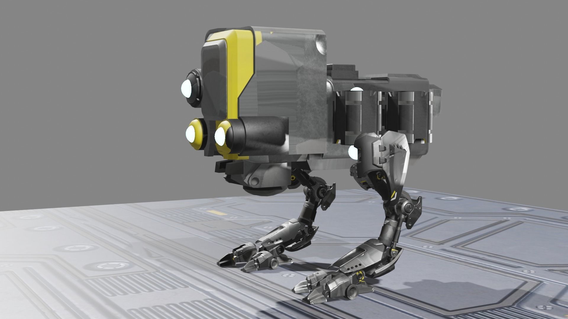 Innovatron Your Futuristic Companion Robot 3D model_4