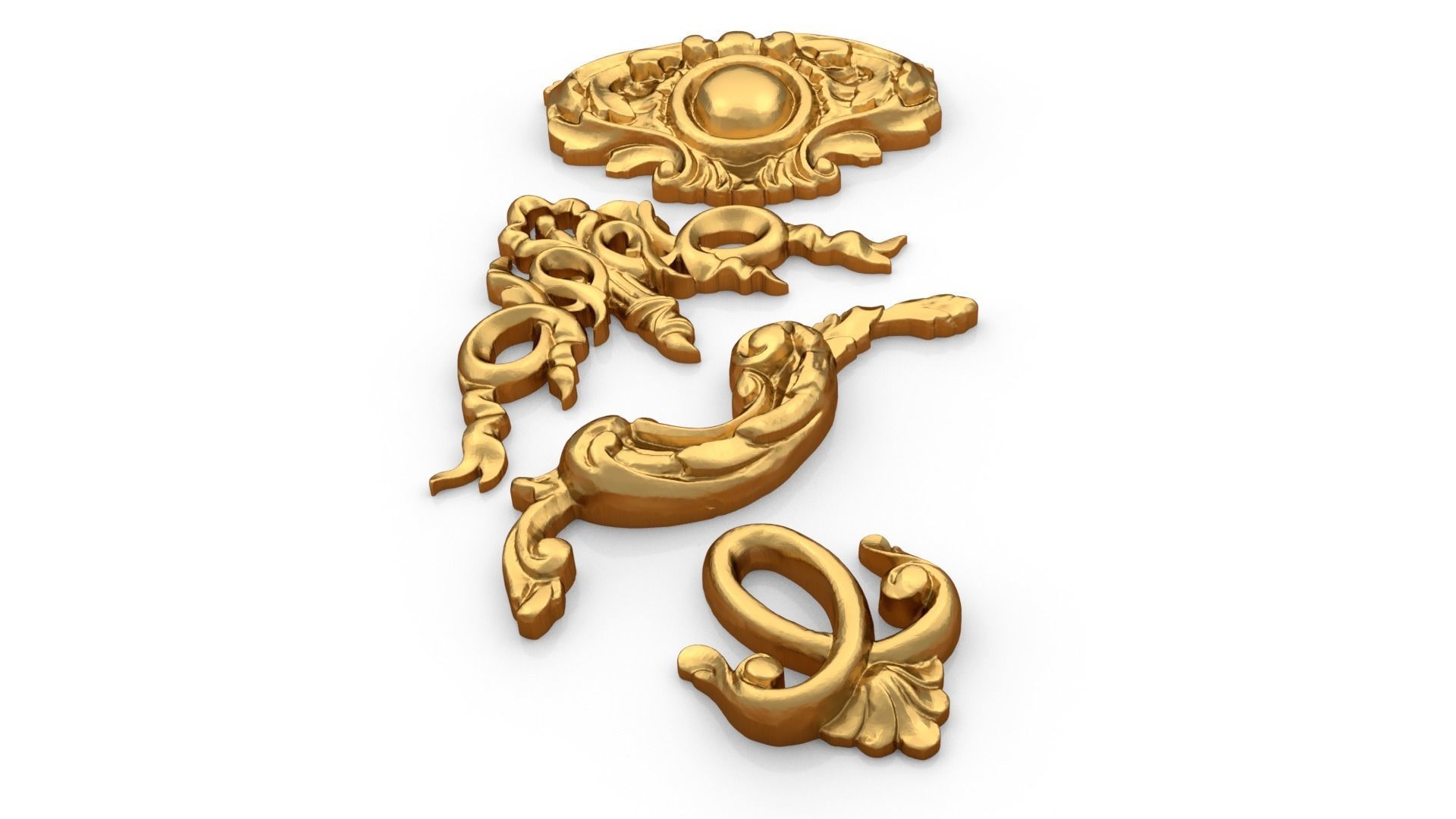 Classic decor ornament 294 3D model_3