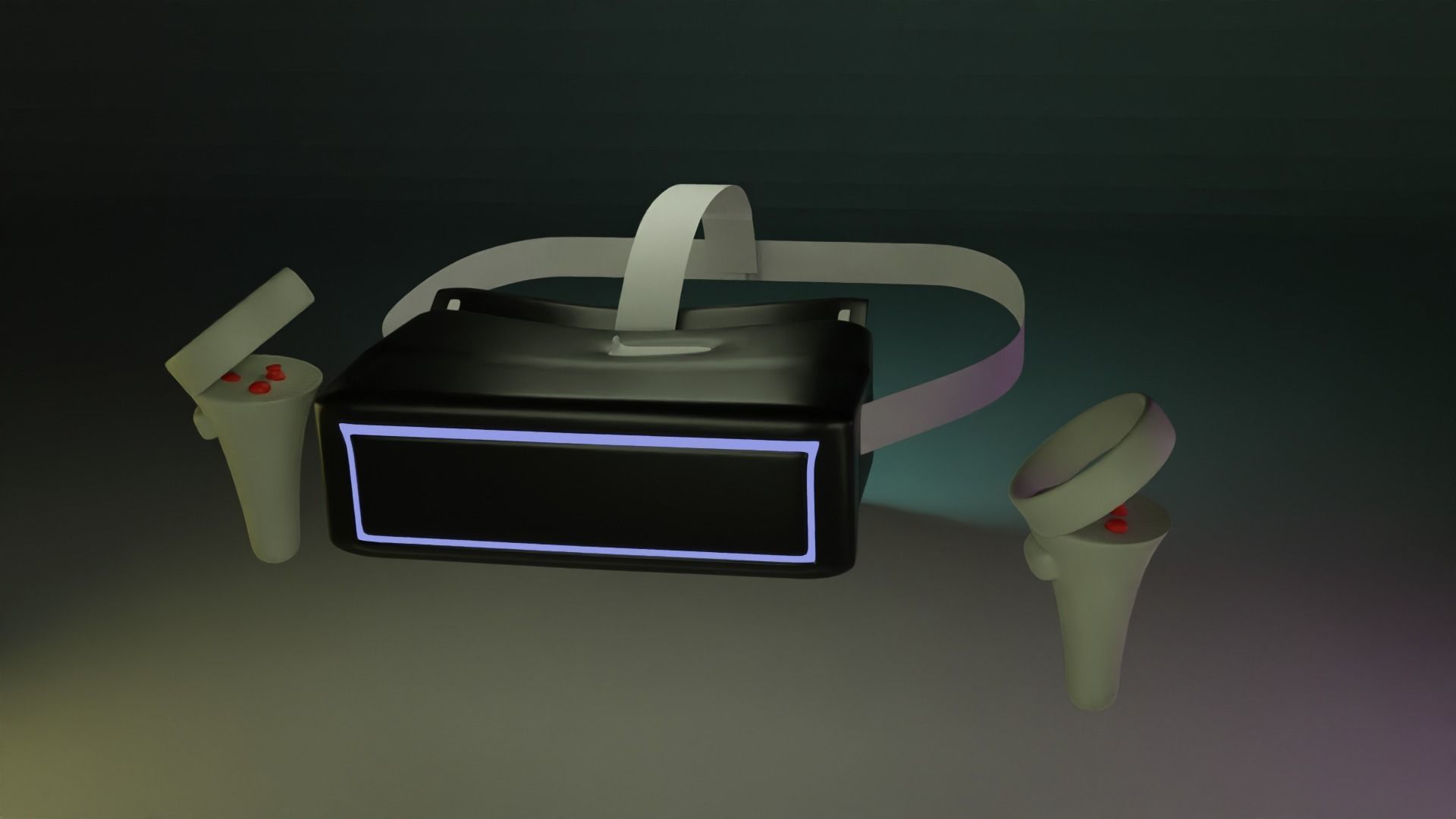 VR Head set Low-poly 3D model_20