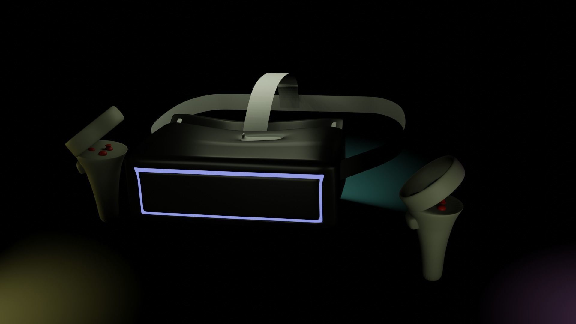VR Head set Low-poly 3D model_19