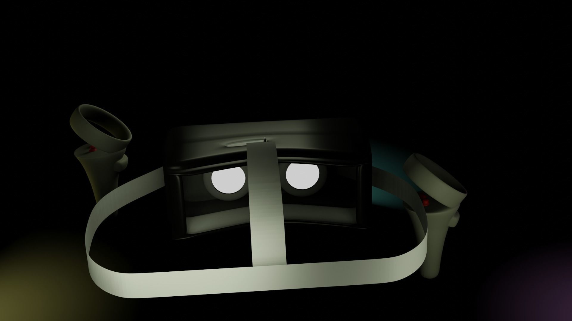 VR Head set Low-poly 3D model_10