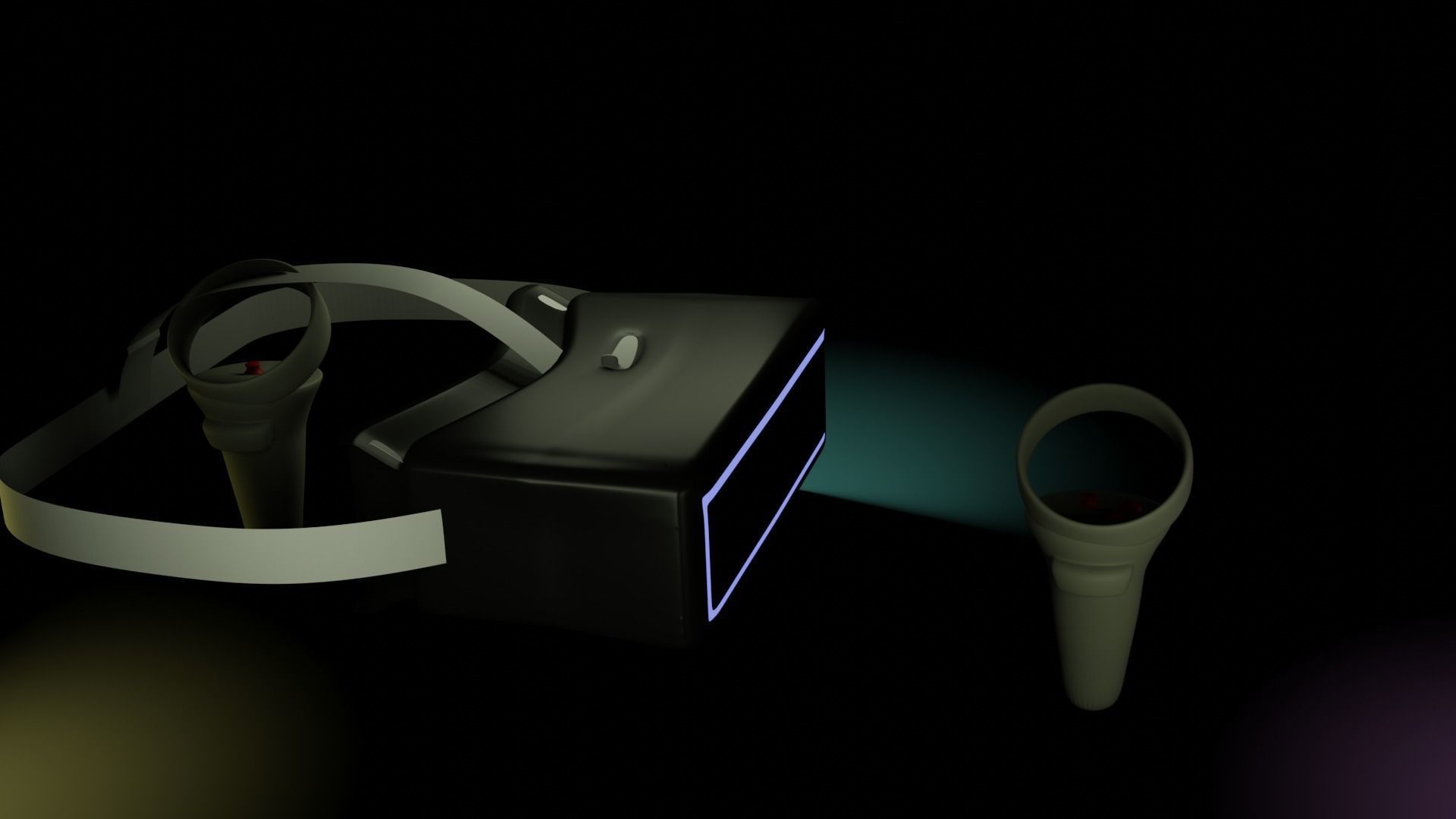 VR Head set Low-poly 3D model_6