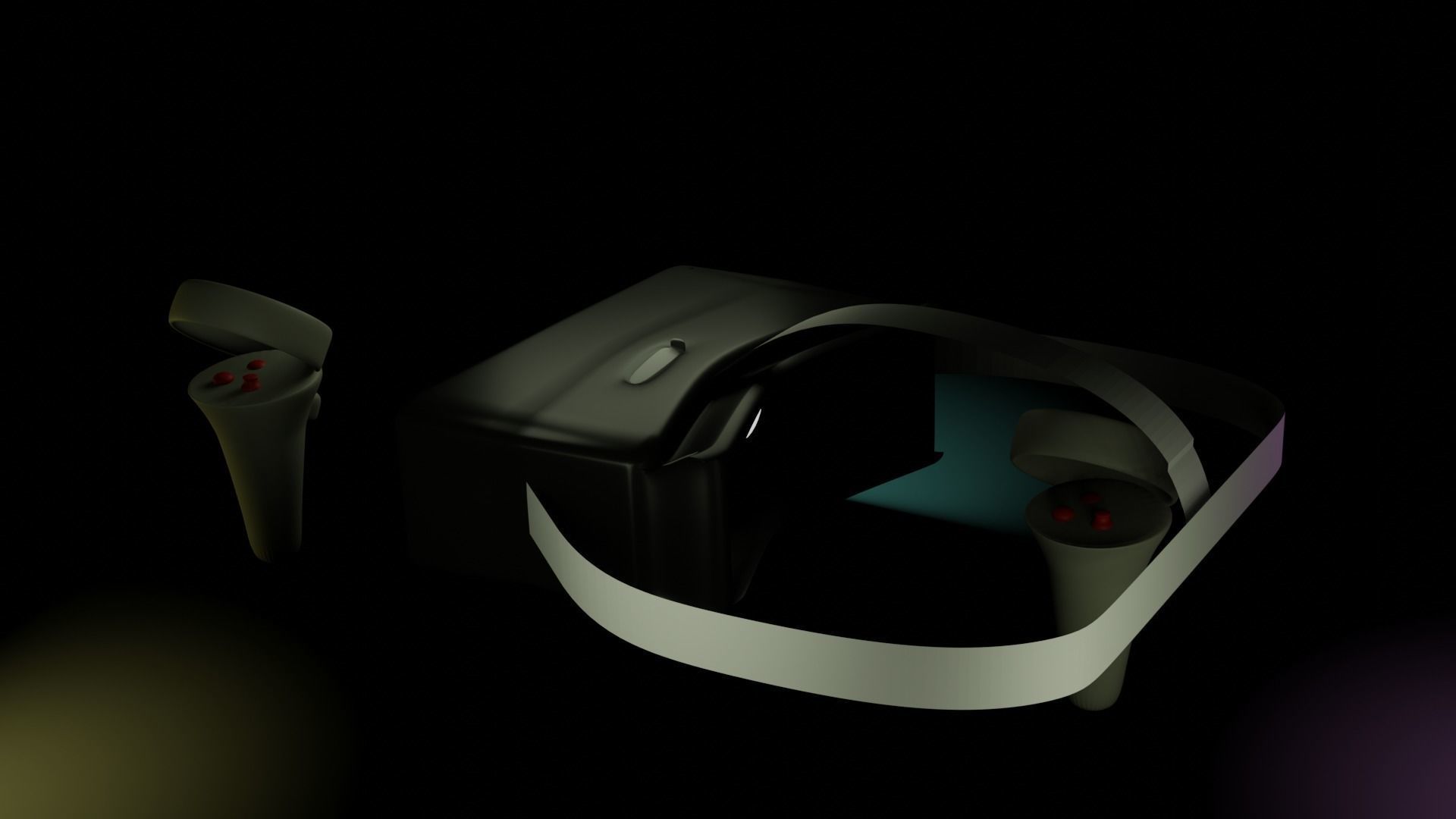 VR Head set Low-poly 3D model_12