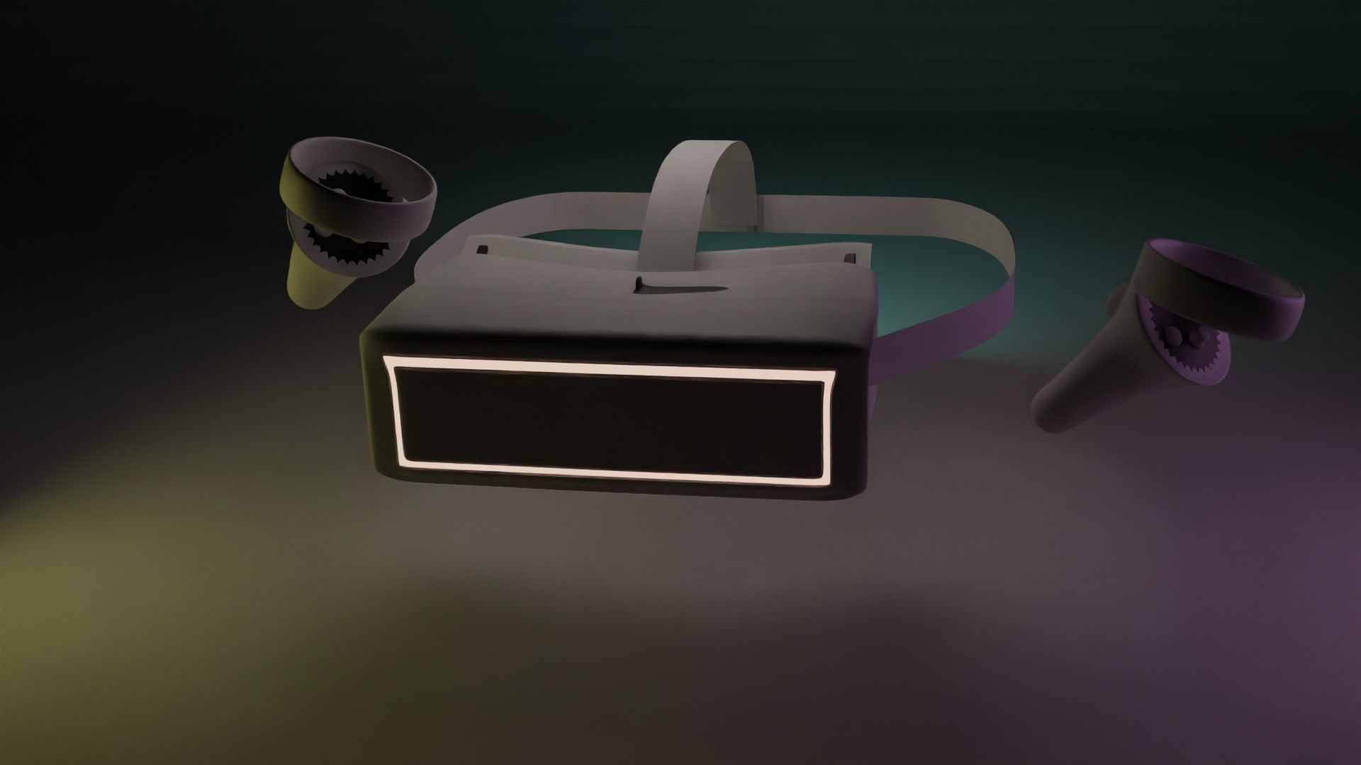 VR Head set Low-poly 3D model_23