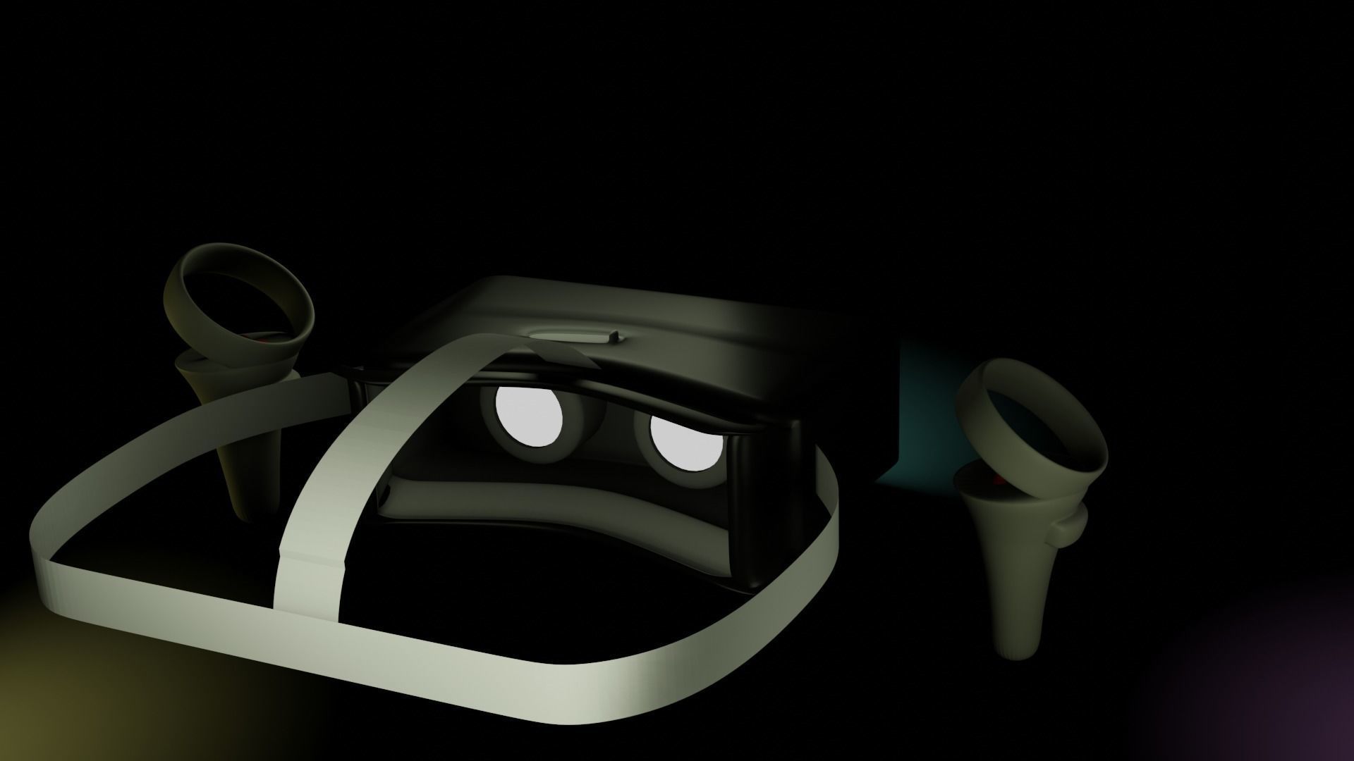 VR Head set Low-poly 3D model_9