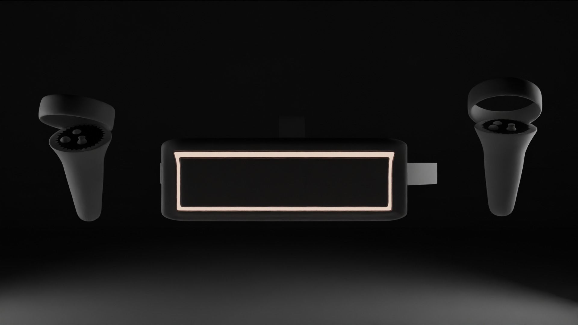 VR Head set Low-poly 3D model_21