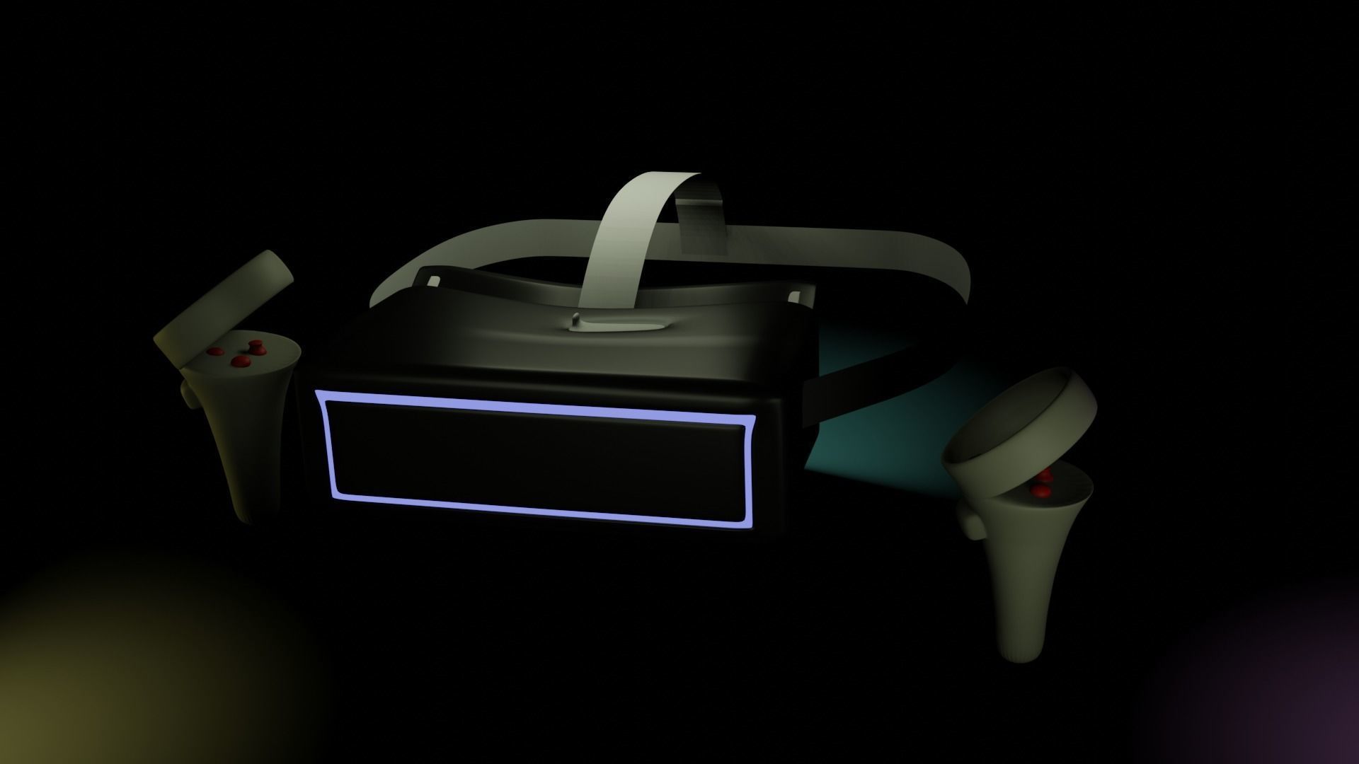 VR Head set Low-poly 3D model_18