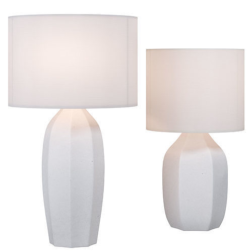 Amaryllis White Ceramic Table Lamps 3D model