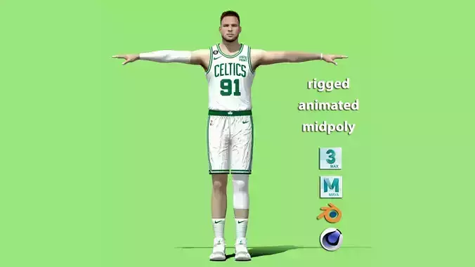 T- Pose Rigged Blake Griffin Boston Celtics NBA 3D model